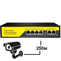 Коммутатор с POE DPTEK DK100-4FP2F-W
