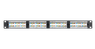 Коммутационная панель NETLAN 19", 1U, 24 порта, Кат.5e, неэкранированная, черная