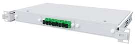 Кросс оптический 19" (ШКОС), 1U, укомплектованный на 8SC/APC (ODF-8SC/8SC(9/125)/8)