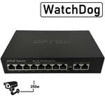 Коммутатор DK100-8FP2F-W  свич 8 POE+2 Port 10/100M