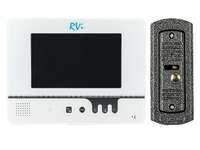 Цветной видеодомофон с записью RVi-VD1 LUX + RVi-305 с вызывной панелью.